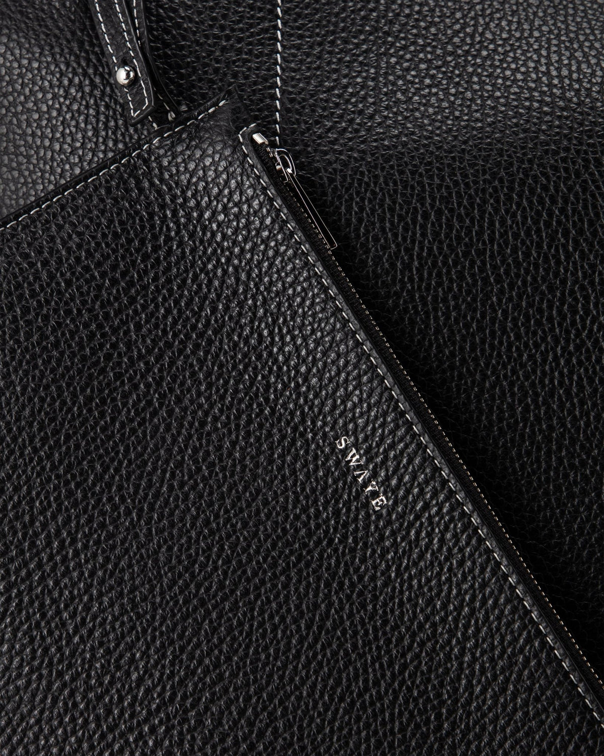 The Sloane Tote in Black Pebble Leather – SWAYE