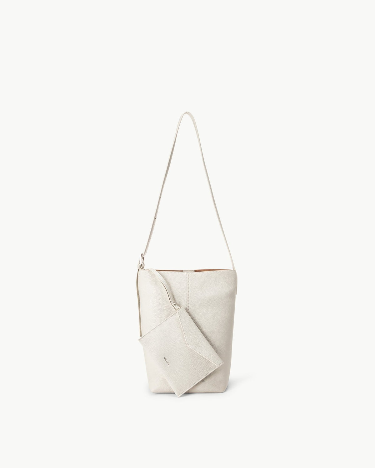 The Ines Bucket in Cream Pebble Leather – SWAYE