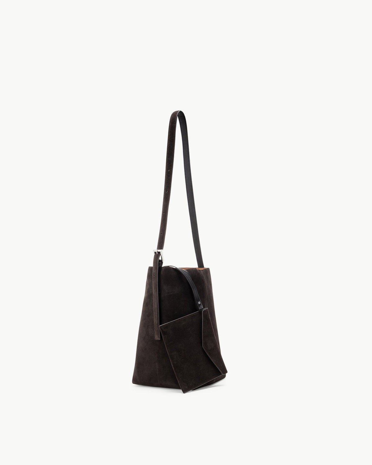 The Ines Bucket in Espresso Suede Leather – SWAYE