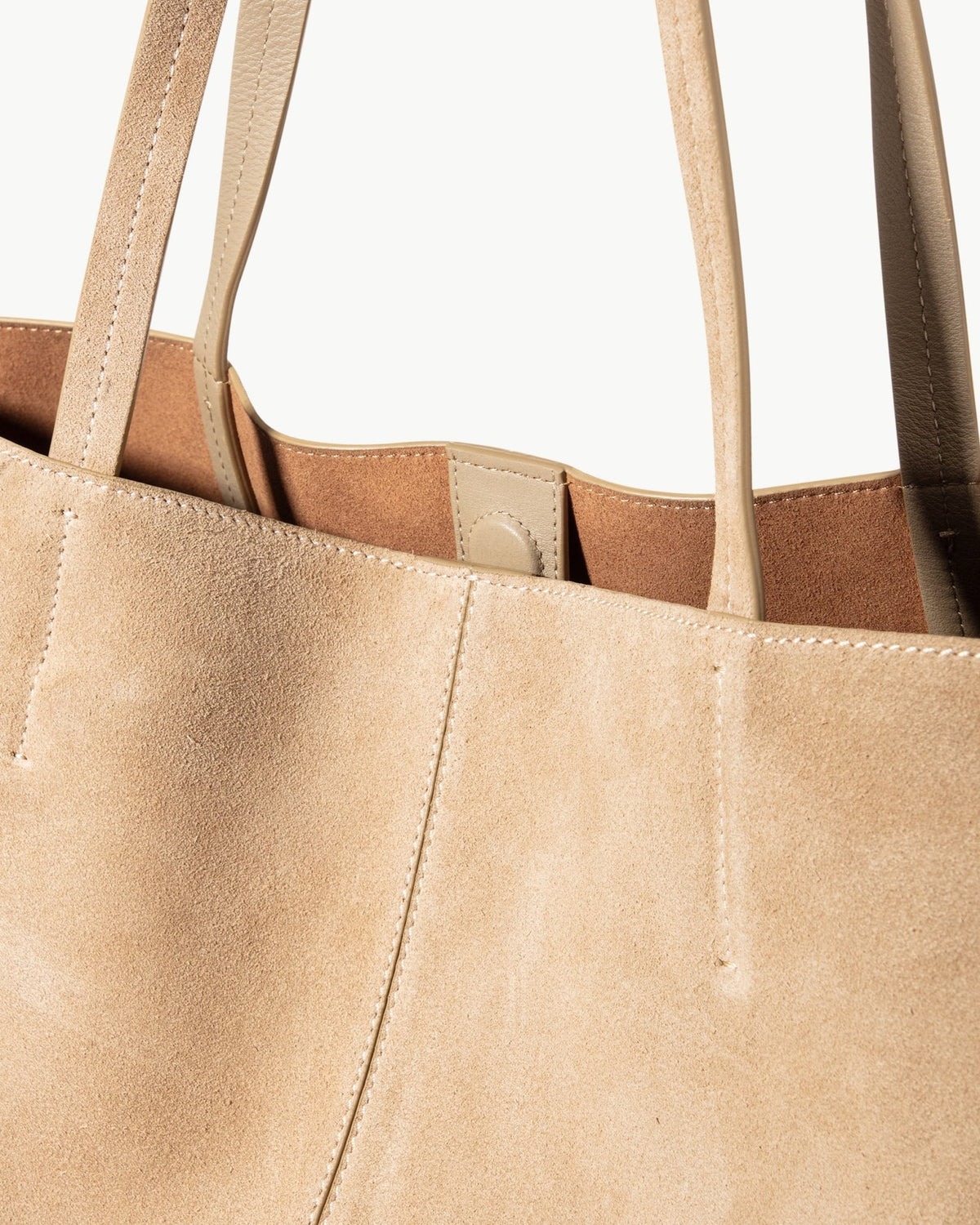 The Sloane Tote in Sand Suede Leather – SWAYE