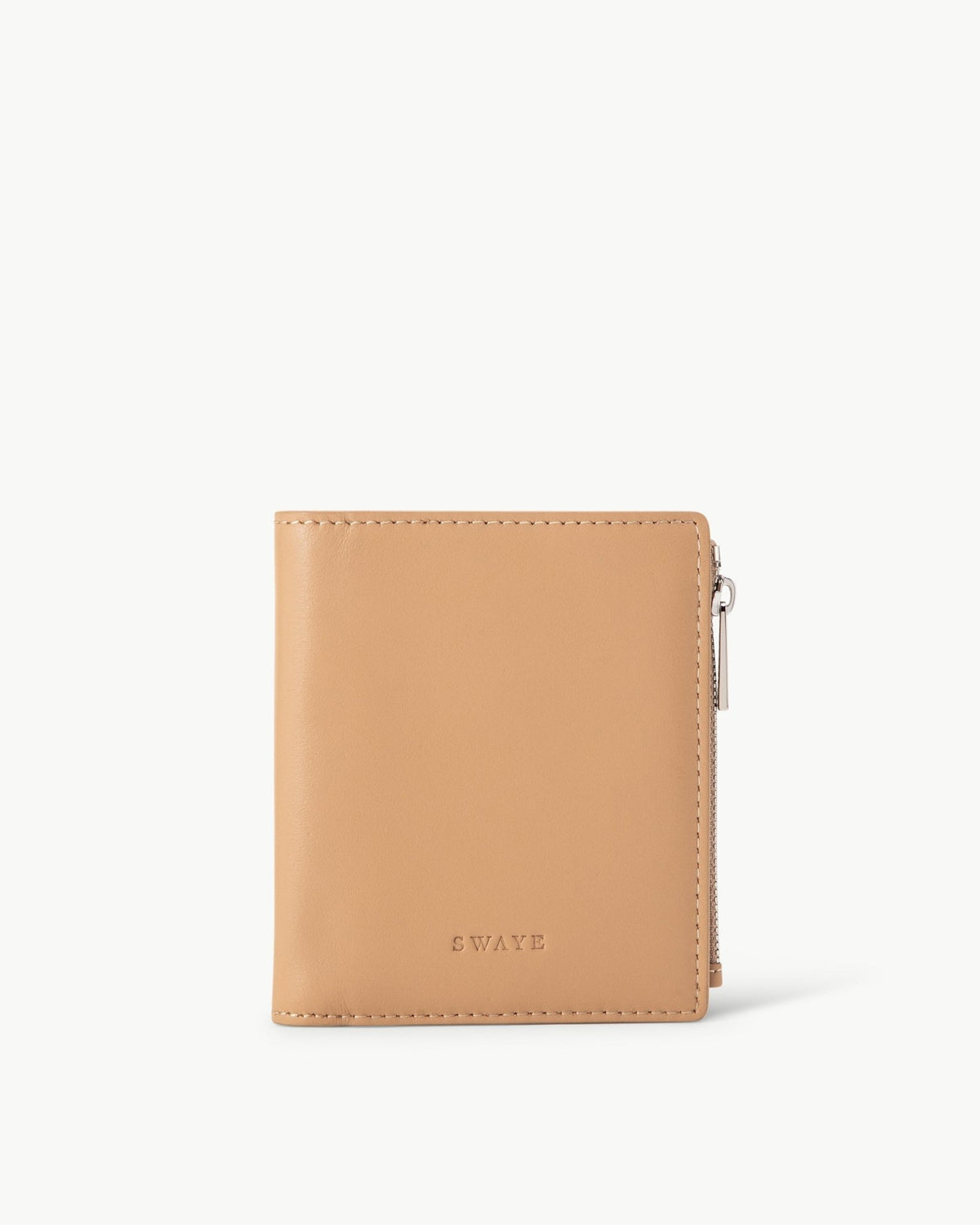 Swaye Compact Wallet in Cappuccino Textured Leather – SWAYE